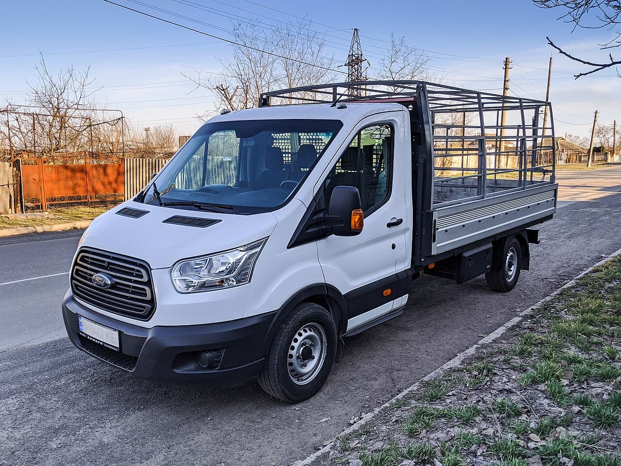 Ford Transit Cab Chassis photograph. Earlier overseas Transit chassis example; confirm the current Australian build.