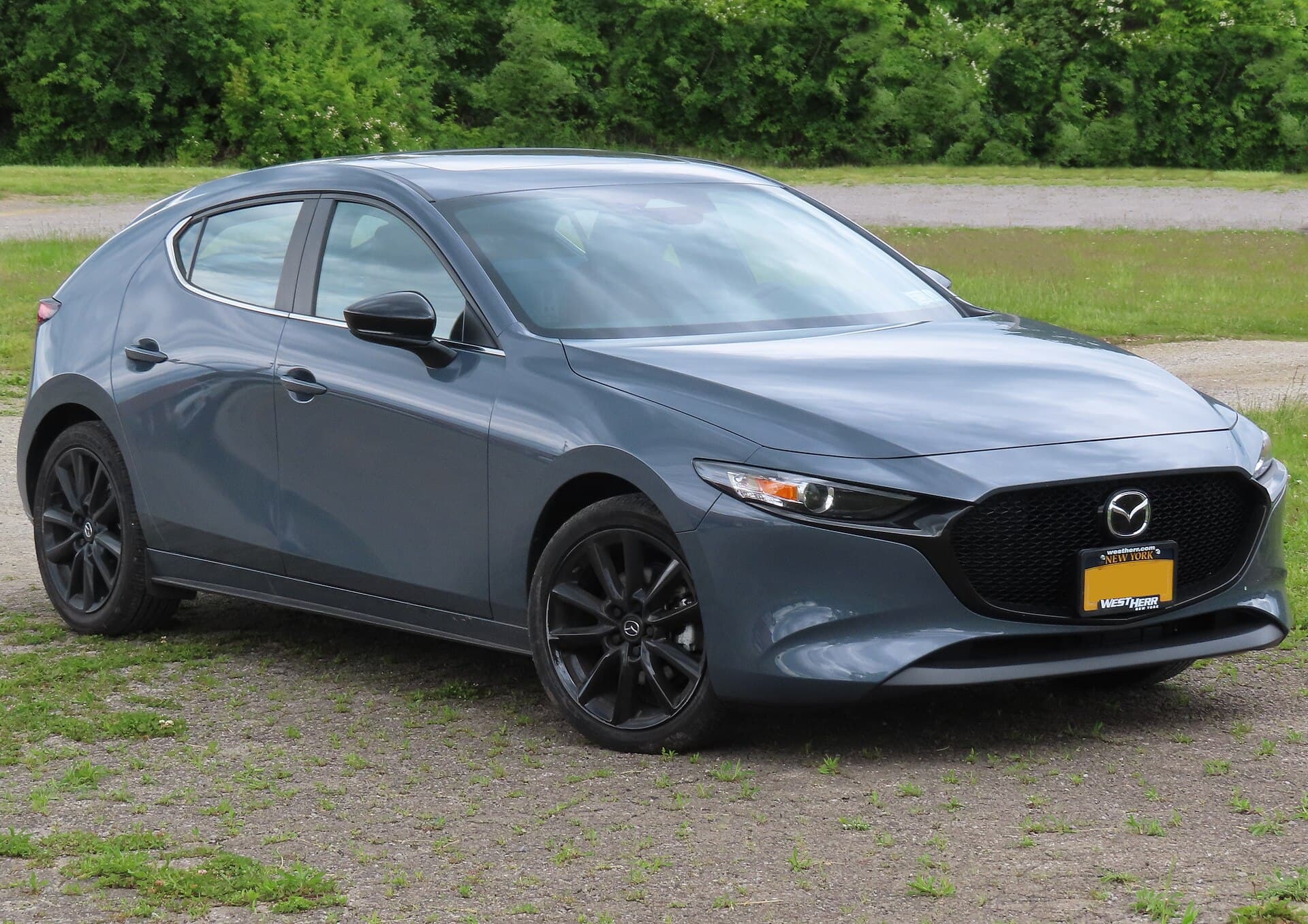 Mazda3 photograph. Overseas 2025 Mazda3 hatch shown; Australian grade details may differ.
